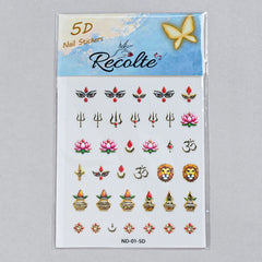 Navratri Special 5D Nail Art Stickers RECOLTE – Festive Nail Decoration