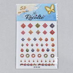 Navratri Special 5D Nail Art Stickers RECOLTE – Festive Nail Decoration