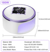 Portable 180W UV LED Nail Lamp | Ultra Long Power Storage
