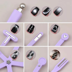 8 In 1 Cat Eye Magnet Tool | Multifunctional Nail Art Magnet for Cat Eye Gel Polish Designs