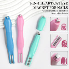 3 in 1 Heart Cat Eye Magnet