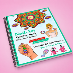 A4 Size Laminated Nail Art Practice & Theory Book for Nail Training & Learning