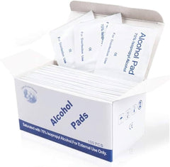 Alcohol Pads (100 pcs) | Sterile Cleaning Wipes for Nails, Beauty & Salon Use