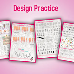 A4 Size Laminated Nail Art Practice & Theory Book for Nail Training & Learning