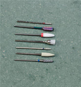 7-Piece Nail Drill Bit Set for Manicure & Pedicure – Carbide, Ceramic & Polishing Bits