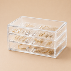 Empty Box (Small) Transparent Mini Storage Organizer Box for Jewelry, Nail Art & Craft Accessories