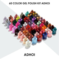 Adhoi Gel Polish Kit 65pcs Shills Professional UV/LED Soak Off Nail Gel Polish Set