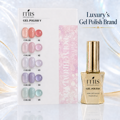 Set-V 15ml Base Gel Polish Set ITIIS Professional – 5 Premium Colors