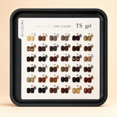 Brown & Nude 36 Pcs Gel Polish Set 15ml THR3E STROKES with Cat Eye, Glitter & Mirror Polish | Professional Nail Polish Kit with Shade Display