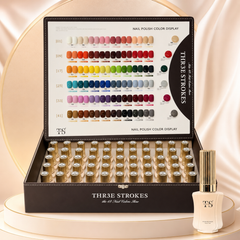 Cup Cake 48+2 Colors Gel Polish Set 15ml THR3E STROKES | Professional Nail Polish Kit with Shade Display