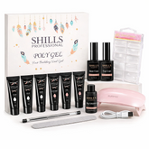 Poly Gel Kit for Nail Extension & Nail Art SHILLS Professional – Long Lasting Nail Builder Gel Set