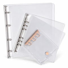 Nail Art Display File Large, Medium & Small Transparent Organizer with Ring Binder