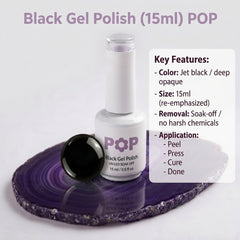 15ml Black Gel Polish POP