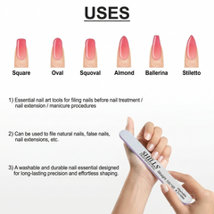 Hard Nail File 100/180 SHILLS Professional – Nail File for Gel, Acrylic & Extension Nails