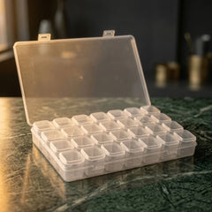 28 Grid Empty Storage Box for Jewelry, Nail Art & Craft Supplies | Transparent Organizer Case
