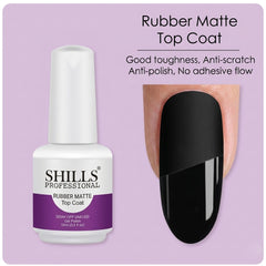 Rubber Matt Top Coat 15ml by SHILLS Professional