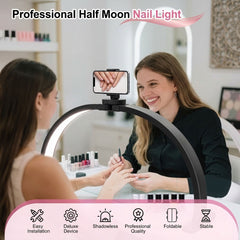 Foldable Half Moon Light with Mobile Stand
