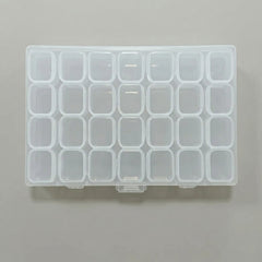 24 Grid Empty Storage Box for Nail Tips, Beads & Small Accessories | Transparent Organizer Case