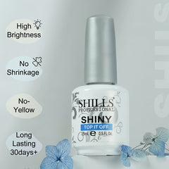 Shiny Top It Off 15ml Shills Professional | High Gloss Gel Top Coat for Nail Art