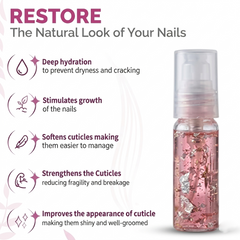 Cuticle Oil Small Bottle with Roll-On Cap | Nail & Cuticle Care Oil for Manicure