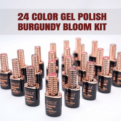 Drama Is Over Burgundy Bloom Gel Polish Collection Shills Professional | Luxury Burgundy Nail Gel Set