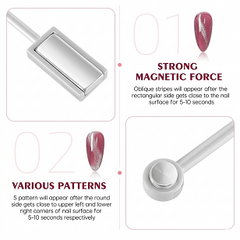 Professional Cat Eye Gray Magnet Tool for Nail Art | Magnetic Stick for Cat Eye Gel Polish