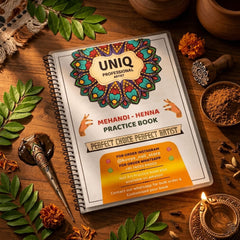 Mehandi-Henna Practice Book for Beginners & Students – Reusable Mehndi Design Learning & Training Book for Professional Practice