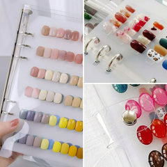 Nail Display File Small Professional Nail Art Sample Folder 5.12 x 7.87 Inches