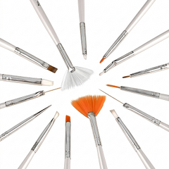 15pcs Nail Art Brush Set Professional Nail Design Brushes for Gel Polish, Acrylic & Nail Art