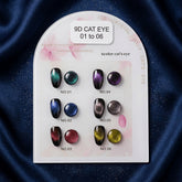 9D-Cat Eye Gel Polish Set (6 Pcs x 12ml) MC MEE Professional Magnetic UV LED Nail Art Gel Collection