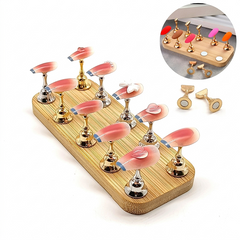 Wooden Press on Stand (10 Magnetic Holder) for Press on Nail Business