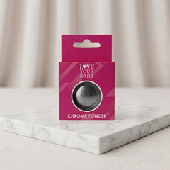 Silver Chrome Love Your Nails Mirror Effect Nail Powder