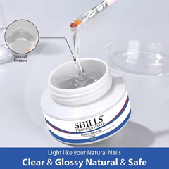 Clear Builder Gel 30ml Shills Professional | Transparent Nail Extension Gel for Nail Art