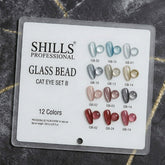 B Glass Bead 10ml Cat Eye's (12 Pcs Set) SHILLS professional