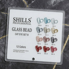 B Glass Bead 10ml Cat Eye's (12 Pcs Set) SHILLS professional