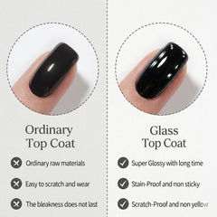 Glass Top Coat 15ml Shills Professional | High Shine Nail Gel Top Coat