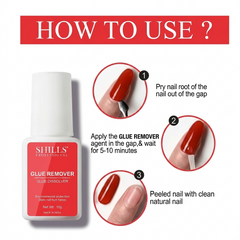 Glue Off 10gm Shills Professional | Nail Glue Remover for Nail Tips, Press-On Nails & Nail Art Adhesive