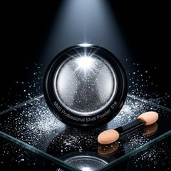 Silver Chrome Powder for Nail Art | Mirror Effect Chrome Nail Pigment