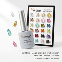 Magic - Glaze 15ml Cat Eye's (24 Pcs Set) VENALALISA Professional