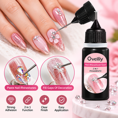 Nail Rhinestone Glue 2-in-1 – Nail Art Glue for Rhinestones & Nail Decorations
