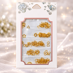 Golden Mix Nail Art Decoration Set – Gold Nail Art Embellishments