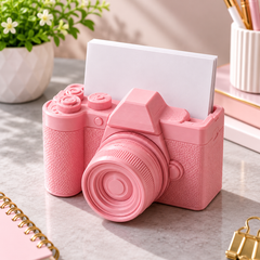 3D Printed Camera Shape Visiting Card Holder | DSLR Desk Card Stand