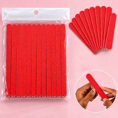12 Pcs Nail Filer Set – Red Emery Board Nail Filer for Nail Art & Manicure