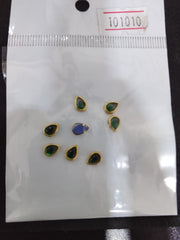 Green Teardrop Crystal Nail Charms – 3D Luxury Rhinestone Nail Art Decoration