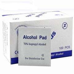 Alcohol Pads (100 pcs) | Sterile Cleaning Wipes for Nails, Beauty & Salon Use