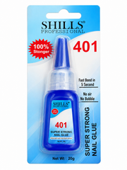 401 Super Strong Nail Glue 20g SHILLS Professional – Fast Dry Glue Nail Art for Fake Nails & Nail Tips
