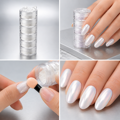 6 in 1 Unicorn Chrome Powder Set – White Shades Collection