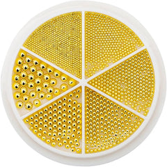 3D golden Nail Art Beads Decoration Set – 6 Grid Nail Jewelry Accessories