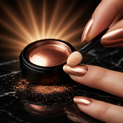 Copper Chrome Powder for Nail Art | Mirror Effect Metallic Nail Pigment