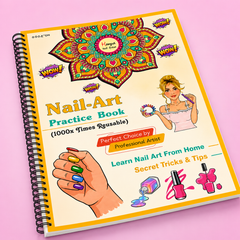 A4 Size Laminated Nail Art Practice & Theory Book for Nail Training & Learning
